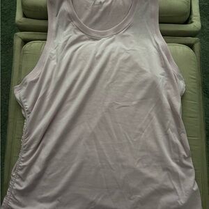 Athleta Light Pink Rouched Tank Top
